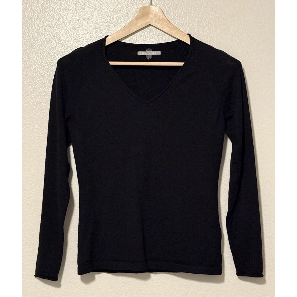 Smartwool Women’s V Neck Merino Wool Blend Sweater Black Size Medium Layering